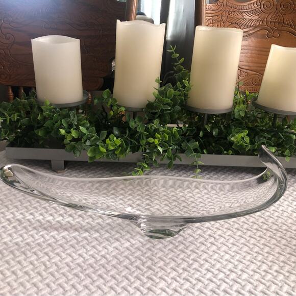 Vintage Mid Century Art Glass Hand Blown Dish - Picture 1 of 4